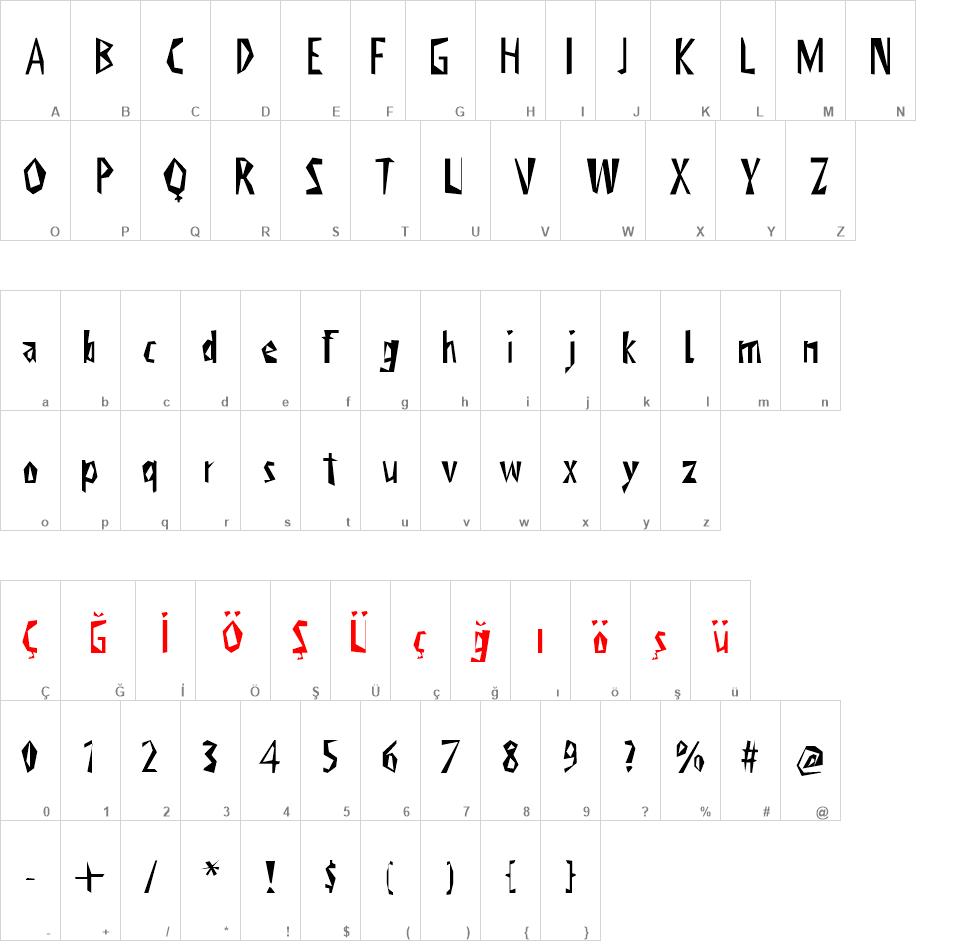 Viktors Littl Creepy Horror font